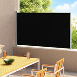 Patio Retractable Side Awning 180x300 cm Black 313399