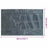 Floating PE Solar Pool Film 488x244 cm Black and Blue 92988