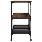 Kitchen Trolley Brown Oak 100x50x95 cm Engineered Wood 842310
