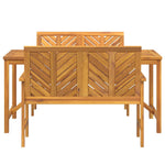 Garden Dining Set 3 pcs Brown 150 x 90 x 74 cm 3154111