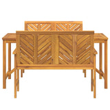 Garden Dining Set 3 pcs Brown 150 x 90 x 74 cm 3154111