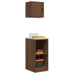 ZNTS Garage Cabinets 2 pcs Brown Oak Engineered Wood 3328275