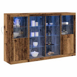 LED Sideboard Old Wood 163 x 37 x 100 cm Engineered Wood 3333121