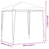 Party Tent 200 x 200 x 240 cm Light Grey PE and Steel 42032985