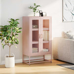 ZNTS Highboard Pink 68x39x123 cm Steel 853357