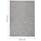 Outdoor Flatweave Rug 160x230 cm Brown and Blue 340818
