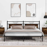 Bed Frame without Mattress Smoked Oak 193x201 cm Engineered Wood 4106749