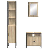 Bathroom Furniture Set with Shelf Wall-mounted 3 pcs Sonoma oak 3399399