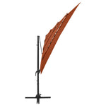 4-Tier Garden Parasol with Aluminium Pole Terracotta 250x250 cm 313825