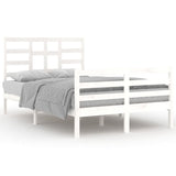 Bed Frame without Mattress White Solid Wood 120x200 cm 3105856