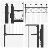 Fence Gate HORST 100 x 100 cm Metal Black Lockable 42034059