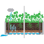Garden Raised Bed with Trellis and Self Watering System Grey 317578