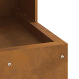 Fire Pit Brown 50 x 50 x 100 cm Weathering Steel 858933