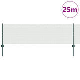 Welded Wire Fence 25 x 0.6 m PVC-Coated Steel Green 3336708