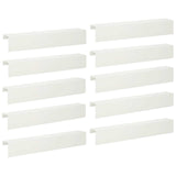 Garden Cover Profile 10 pcs 100 x 20 x 15 cm Steel White 8012979
