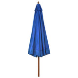 Garden Parasol with Wooden Pole 330 cm Azure 47219