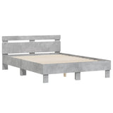 Bed Frame with LED without Mattress Concrete Grey 120x190 cm Small Double 3207577