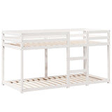 Bunk Bed without Mattress White 90x200 cm Solid Wood Pine 3281971