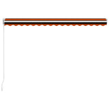 Manual Retractable Awning 450x300 cm Orange and Brown 3051219