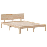ZNTS Bookcase Bed without Mattress 140x200cm Solid Wood Pine 3322692