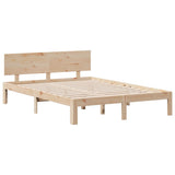 ZNTS Bookcase Bed without Mattress 140x200cm Solid Wood Pine 3322692