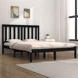 Bed Frame without Mattress Black Solid Wood 200x200 cm 3103867