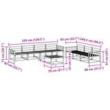 Outdoor Sofa Set 8 pcs Natural Solid Acacia Wood 3367292