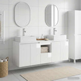 Bathroom Cabinet Set 3 pcs High Gloss White 49.5 x 41 x 62.5 cm 3405651