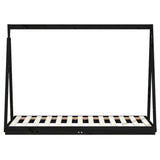 Kids Bed Frame Black 80x160 cm Solid Wood Pine 834530