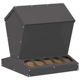 Chicken Feeder Black 40 x 40 x 45 cm Cold-Rolled Steel 874678