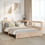 Bookcase Bed without Mattress 140x200 cm Solid Wood Pine 3324352