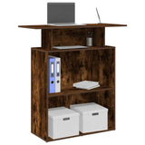 Reception Desk Smoked Oak 100x40x104 cm Engineered Wood 859055