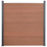 Fence Panel Set Brown 353x186 cm WPC 3211830