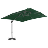 Cantilever Garden Parasol with Aluminium Pole 400x300 cm Green 44635