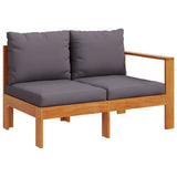 Garden Sofa with 1 Armrest 2-Seater Solid Wood Acacia 367630