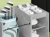 Golf Cabinet with Wheel Plain Concrete Grey 65 x 45 x 98 cm 899450