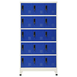 Locker Cabinet Grey and Blue 90x40x180 cm Steel 339826