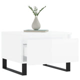 Coffee Tables 2 pcs High Gloss White 50x46x35 cm Engineered Wood 830881