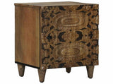 Bathroom Furniture Set with Drawer 4 pcs Brown Solid Mango Wood 3310110