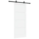 Sliding Door ORKDAL 86 x 211 cm Engineered Wood White and Black 3450080