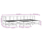 ZNTS 7 Piece Garden Lounge Set Solid Wood Pine 3186354