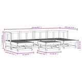 ZNTS 7 Piece Garden Lounge Set Solid Wood Pine 3186354
