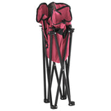 ZNTS Camping Chairs with Pocket Foldable 2 pcs Pink 366554