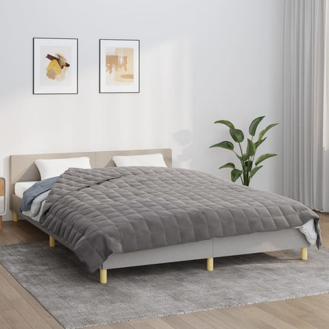 Weighted Blanket Grey 220x230 cm King 15 kg Fabric 3154845