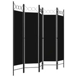 ZNTS 5-Panel Room Divider Black 200x180 cm 320710