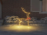 3D Reindeer 140 LEDs Warm white 70 x 41 x 128 cm Rattan 42019057