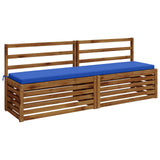 2-Piece Bench Cushions SOEST 2 pcs 100% Polyester Royal Blue 949171
