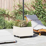 Parasol Base with Planter White 45 x 45 x 45 cm Steel 42010369