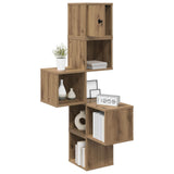 Wall Corner Shelf Artisan Oak 48 x 48 x 120 cm Engineered Wood 8012235
