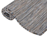 Outdoor Flatweave Rug 160x230 cm Brown and Blue 340818